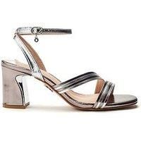 Moda In Pelle Raela Block Heel Sandals - Silver