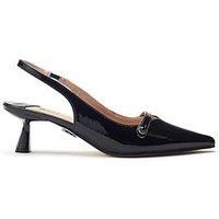 Moda In Pelle Godal Slingback Kitten Heel Shoes - Black