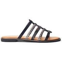 Moda In Pelle Junie Multi Strap Sandals - Black