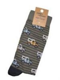 BNWT FAT FACE Mens Land Rover Striped Socks Dark Green  Size 6.5 - 9