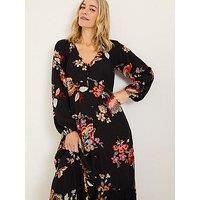 Fatface Emma Midi Dress - Black