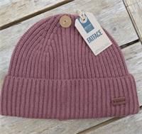 FAT FACE Washed Pink FISHERMANS STYLE 37% Wool Adult Ribbed BEANIE Hat