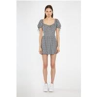 Shnoo Women's Shirred Playsuit in Black | Size: 10