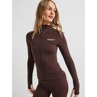 Ellesse Womens Piccoloz Full-Zip Jacket - Brown