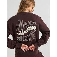 Ellesse Womens Affogato Sweatshirt - Brown