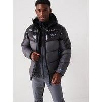 Oex Men'S Munro Puffer Jacket - Dark Grey