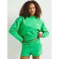 Ellesse Womens Very Exclusive Holmrook Sweatshirt & Short Set - Green