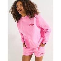 Ellesse Womens Very Exclusive Holmrook Sweatshirt & Short Set - Pink