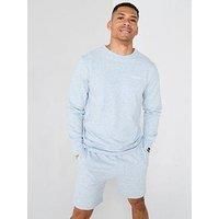 Ellesse Mens Very Exclusive Miscuglio Crew And Short Set - Blue Speckle