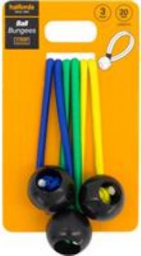 Halfords Ball Bungees 20Cm X3
