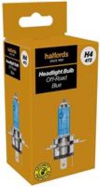 Halfords H4 472 Off Road Blue Car Headlight Bulb Single Pack