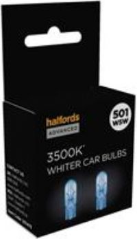 Halfords Advanced 3500K 501 W5W Car Bulb Twin Pack