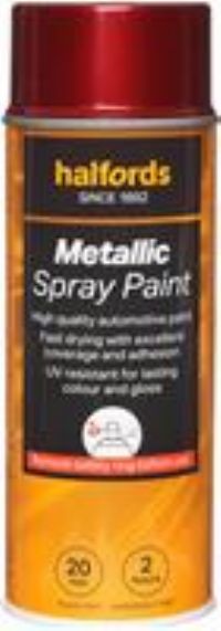 Halfords M4-110 Red Metallic Car Spray Paint - 400Ml