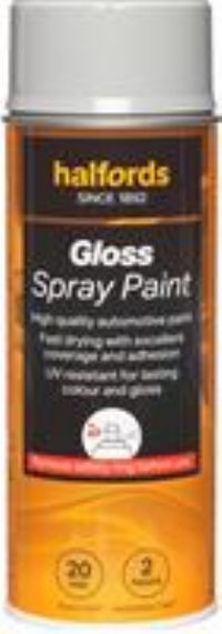 Halfords S1-020 Grey Gloss Car Spray Paint - 400Ml