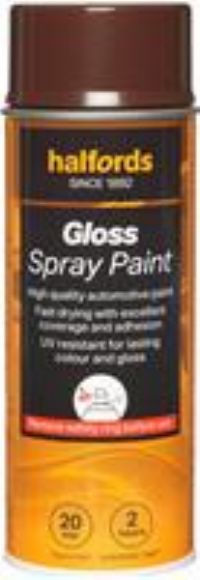 Halfords S4-020 Brown Gloss Car Spray Paint - 400Ml