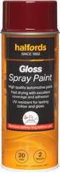 Halfords S4-050 Red Gloss Car Spray Paint - 400Ml