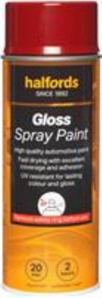 Halfords S4-080 Red Gloss Car Spray Paint - 400Ml