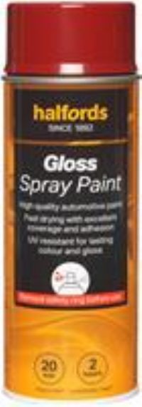 Halfords S4-090 Red Gloss Car Spray Paint - 400Ml