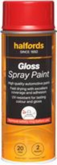 Halfords S4-140 Red Gloss Car Spray Paint - 400Ml