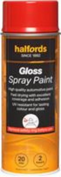 Halfords S4-260 Red Gloss Car Spray Paint - 400Ml