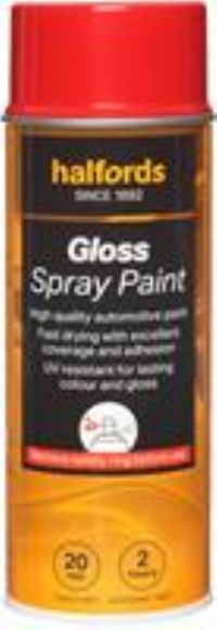 Halfords S4-220 Red Gloss Car Spray Paint - 400Ml