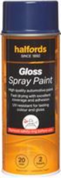 Halfords S3-190 Blue Gloss Car Spray Paint - 400Ml