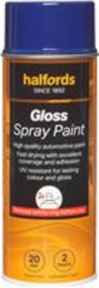 Halfords S3-210 Blue Gloss Car Spray Paint - 400Ml