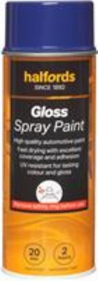 Halfords S3-220 Blue Gloss Car Spray Paint - 400Ml