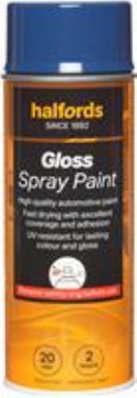 Halfords S3-270 Blue Gloss Car Spray Paint - 400Ml