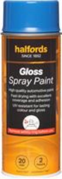 Halfords S3-340 Blue Gloss Car Spray Paint - 400Ml
