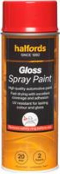Halfords S4-210 Red Gloss Car Spray Paint - 400Ml