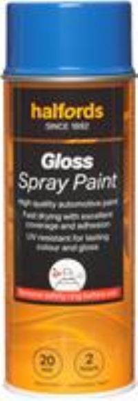 Halfords S3-320 Blue Gloss Car Spray Paint - 400Ml