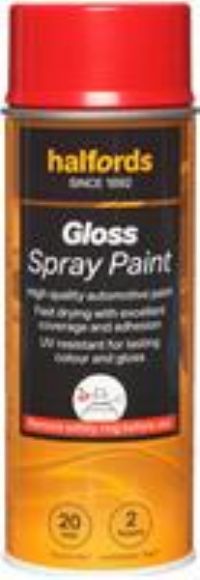 Halfords S4-240 Red Gloss Car Spray Paint - 400Ml