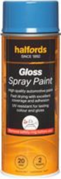 Halfords S3-370 Blue Gloss Car Spray Paint - 400Ml