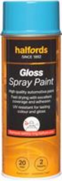 Halfords S3-420 Blue Gloss Car Spray Paint - 400Ml
