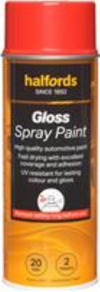 Halfords S4-330 Red Gloss Car Spray Paint - 400Ml