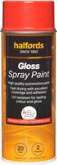 Halfords S4-340 Red Gloss Car Spray Paint - 400Ml