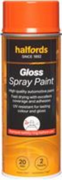 Halfords S5-060 Orange Gloss Car Spray Paint - 400Ml