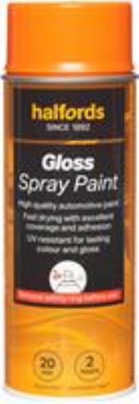 Halfords S5-030 Orange Gloss Car Spray Paint - 400Ml