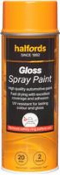 Halfords S5-070 Orange Gloss Car Spray Paint - 400Ml