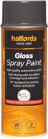 Halfords S1-100 Grey Gloss Car Spray Paint - 400Ml