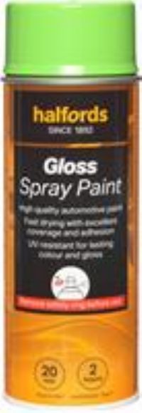Halfords S7-010 Green Gloss Car Spray Paint - 400Ml