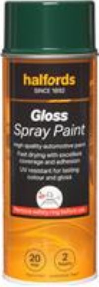 Halfords S7-080 Green Gloss Car Spray Paint - 400Ml