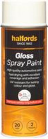 Halfords S0-290 White Gloss Car Spray Paint - 400Ml