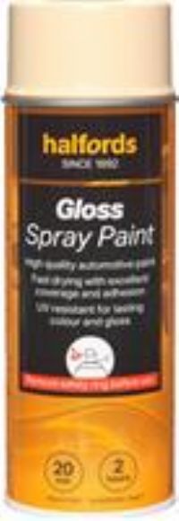 Halfords S9-020 Beige Gloss Car Spray Paint - 400Ml