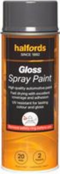 Halfords S1-090 Grey Gloss Car Spray Paint - 400Ml