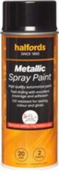 Halfords M2-140 Black Metallic Car Spray Paint - 400Ml