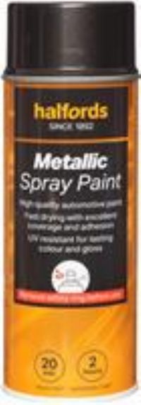 Halfords M2-030 Black Metallic Car Spray Paint - 400Ml