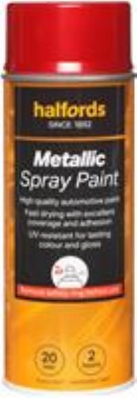 Halfords M4-180 Red Metallic Car Spray Paint - 400Ml