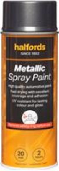 Halfords M1-410 Grey Metallic Car Spray Paint - 400Ml